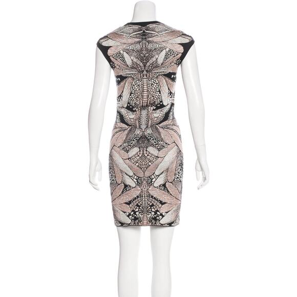 Alexander McQueenDragonfly Intarsia Dress Wool Mini Dress Small - Picture 4 of 9